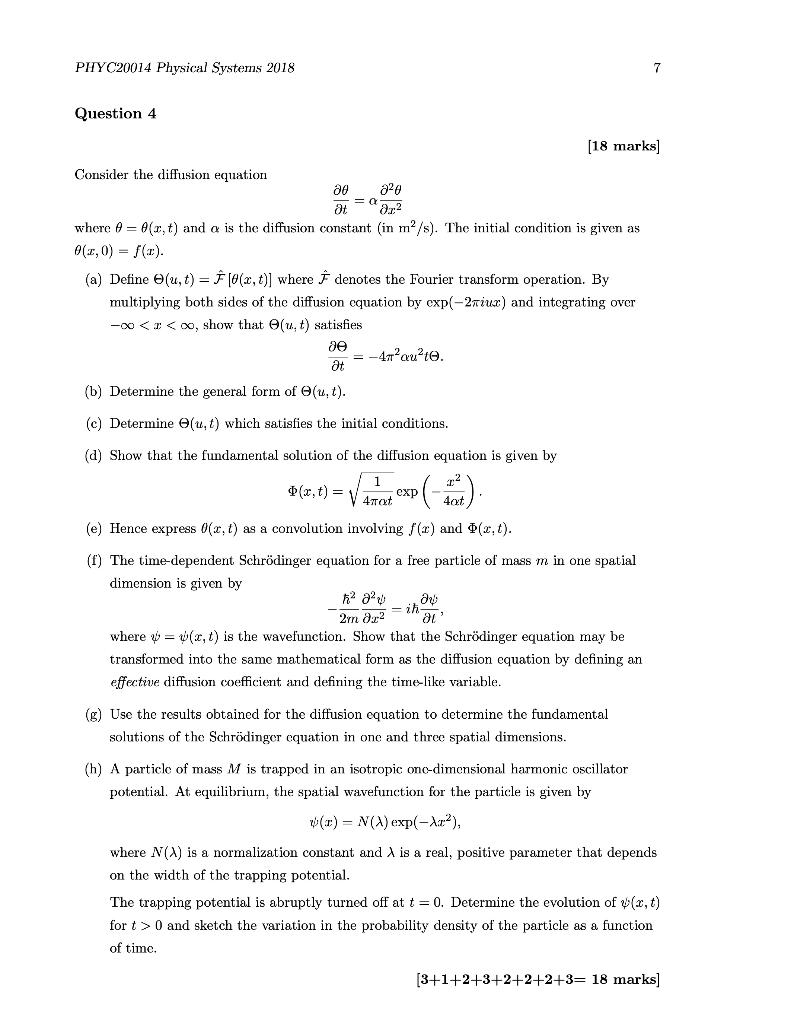 Phyc014 Physical Systems 18 7 Question 4 18 M Chegg Com