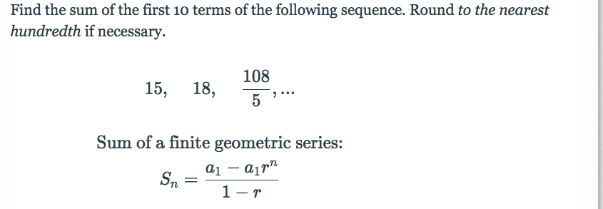 Solved Find the sum of the first 10 terms of the following | Chegg.com