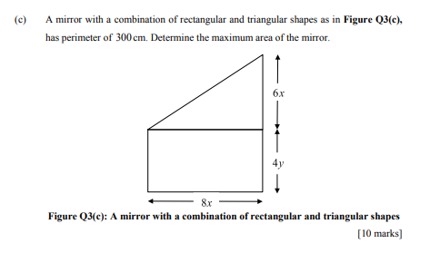 Solved (c) A mirror with a combination of rectangular and | Chegg.com
