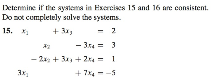 Solved Determine if the systems in Exercises 15 and 16 are | Chegg.com