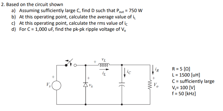 Solved 2. Based On The Circuit Shown A) Assuming 