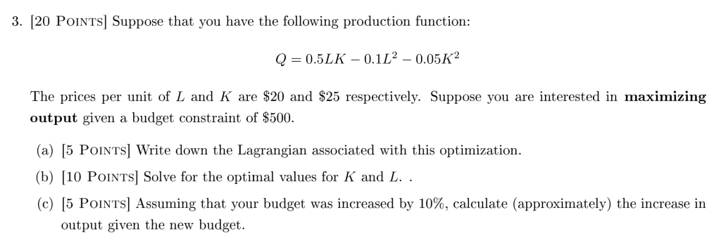 Solved Questions – 3 (20 points) a) You have the following