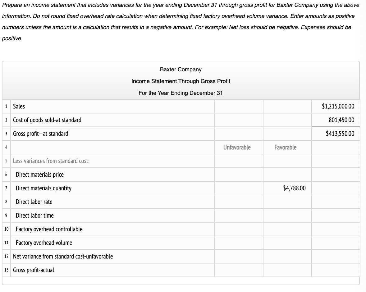 Solved Baxter Company Sold 9,000 Units At $135 Per Unit. | Chegg.com