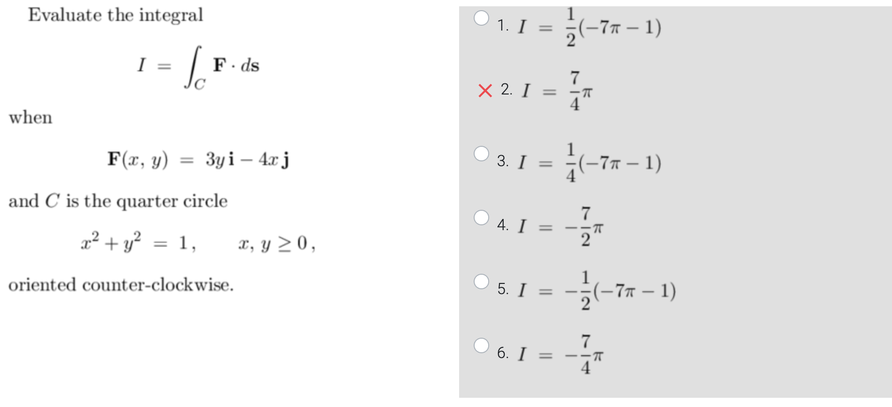 Solved Is the line integral 1. I is zero I=∫CF⋅ds 2. I is | Chegg.com