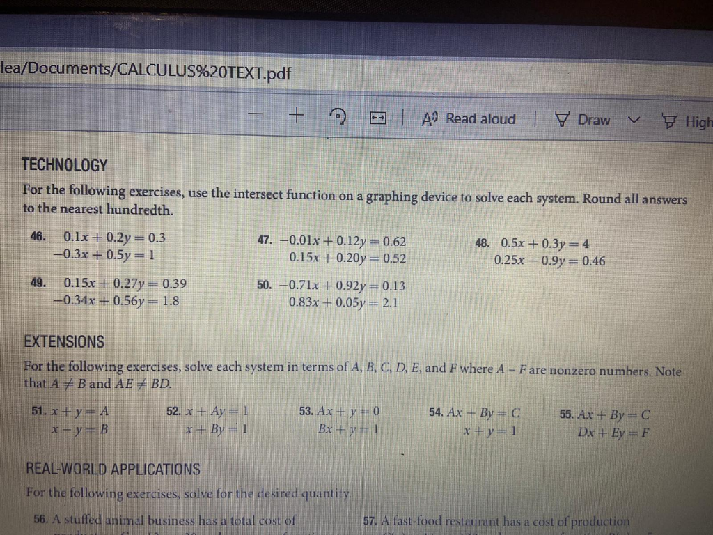 Solved ALGEBRAIC For the following exercises, determine | Chegg.com