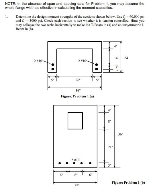 Solved NOTE: In the absence of span and spacing data for | Chegg.com