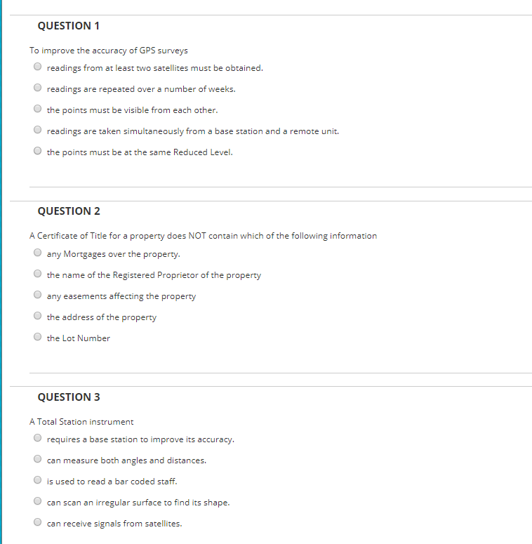 Solved QUESTION To improve the accuracy of GPS surveys