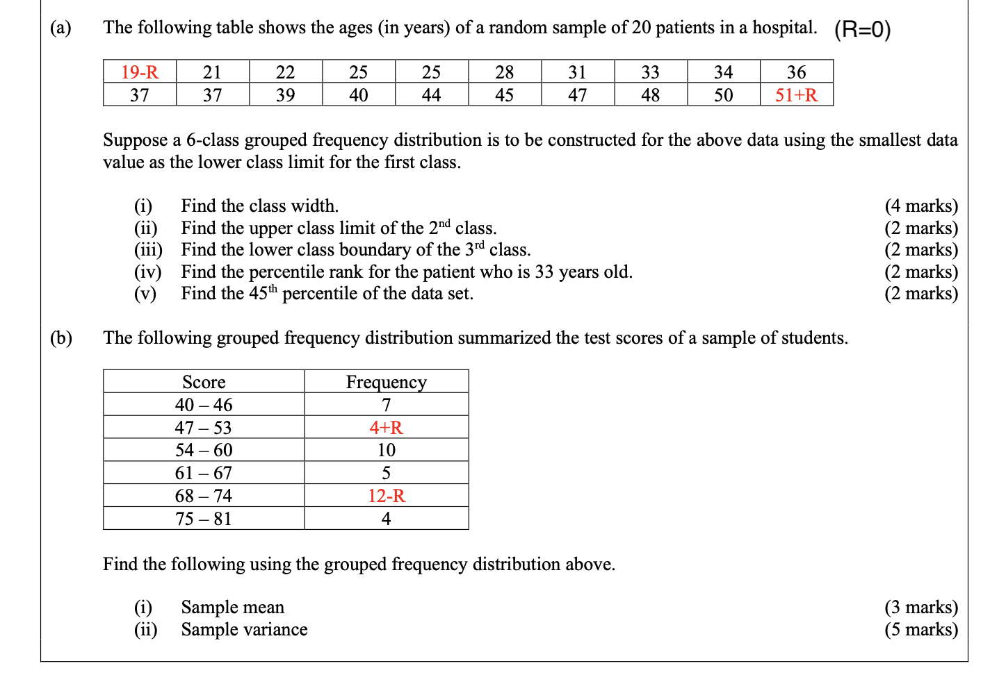 Solved (a) The following table shows the ages (in years) of | Chegg.com