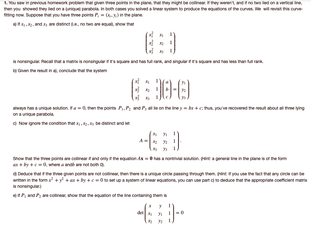 1 You Saw In Previous Homework Problem That Given Chegg Com