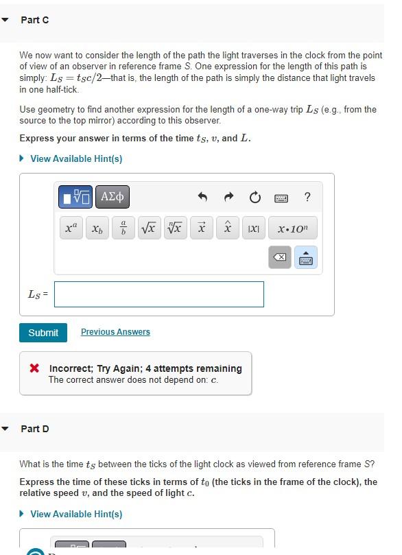 solved-in-this-problem-we-consider-a-light-clock-a-clo