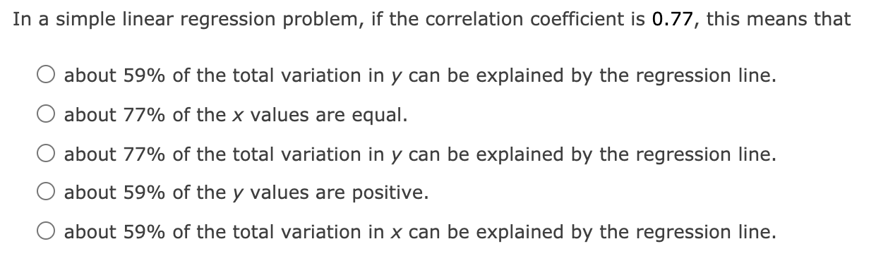 Solved In a simple linear regression problem, if the | Chegg.com