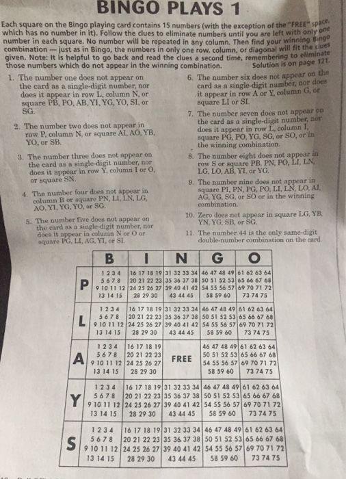 In Java Eclipse code the following bingo plays board