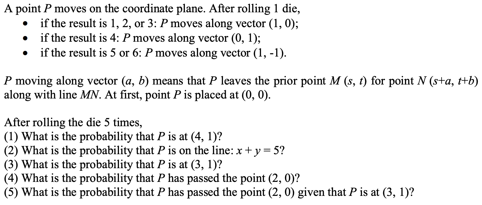 Solved A Point P Moves On The Coordinate Plane. After | Chegg.com