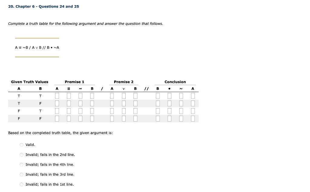 Solved Complete a truth table for the following pair of | Chegg.com