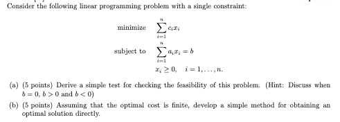 Solved Consider the following linear programming problem | Chegg.com