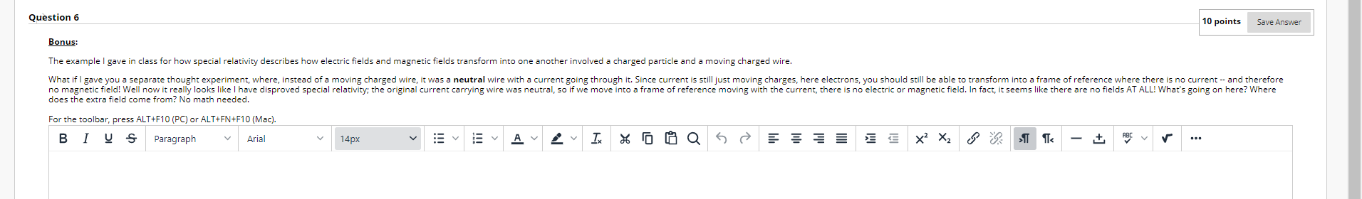Solved Question 6 10 points Save Answer Bonus: The example I | Chegg.com