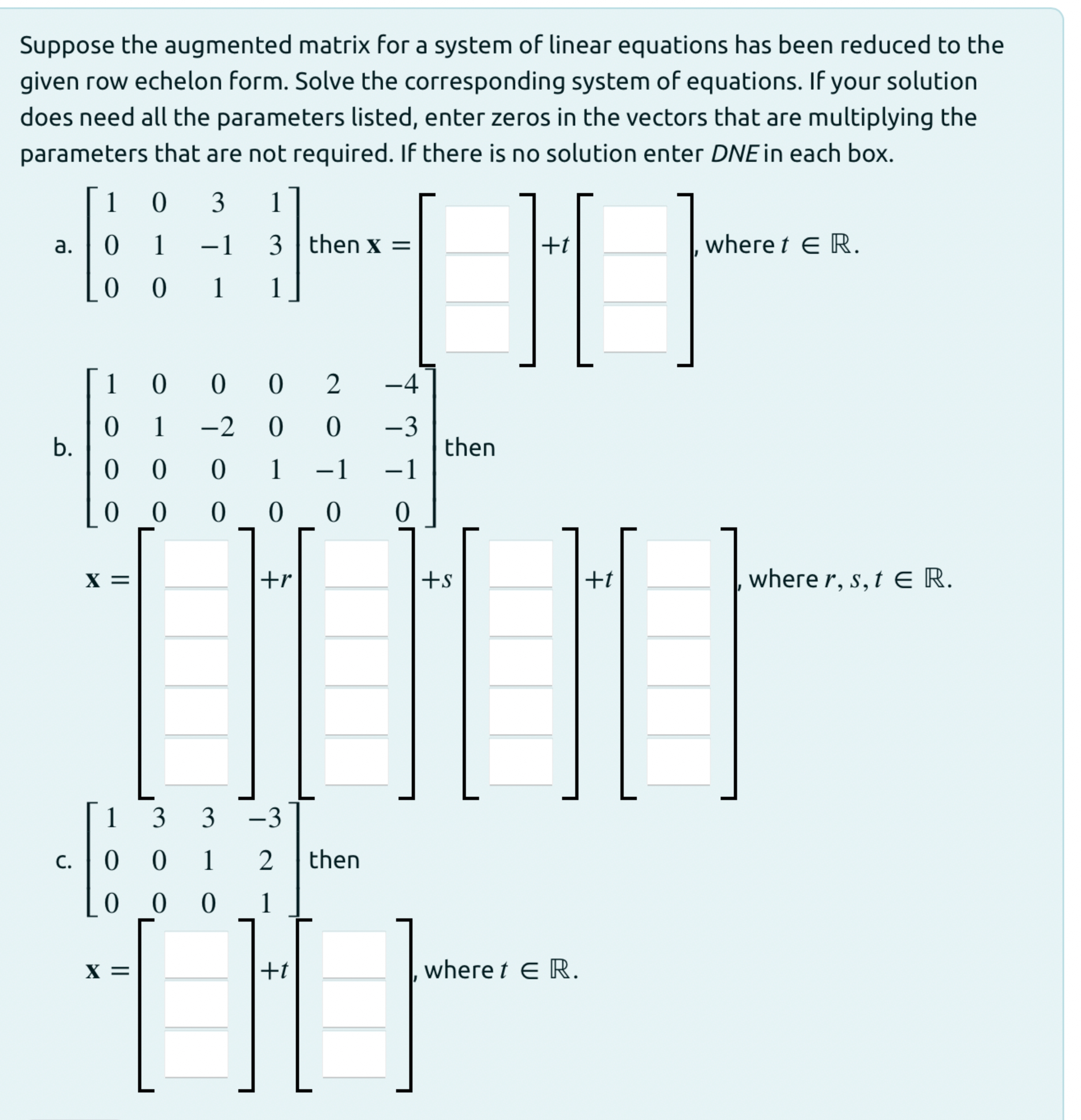 Solved Suppose the augmented matrix for a system of linear | Chegg.com