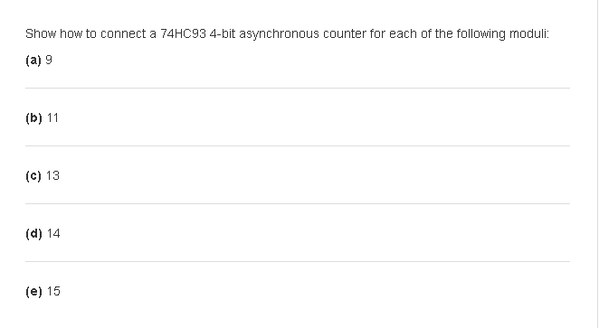 Solved Show How To Connect A 74HC93 4-bit Asynchronous | Chegg.com