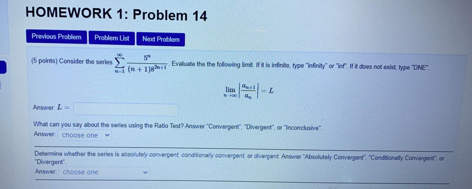 Solved HOMEWORK 1: Problem 14 Previous Problem Problem List | Chegg.com