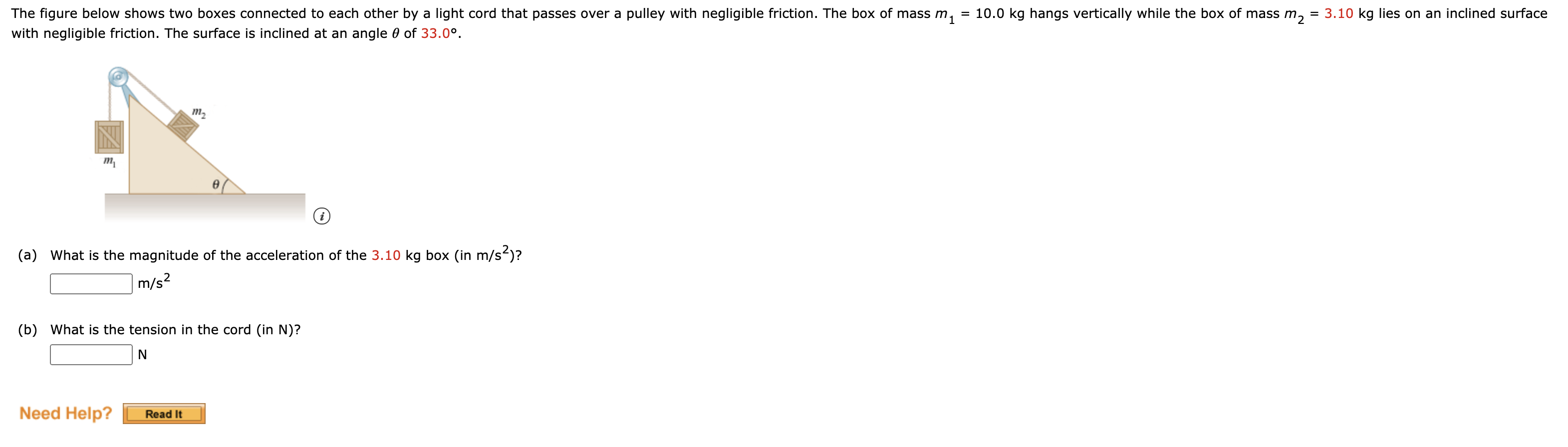 Solved The figure below shows two boxes connected to each | Chegg.com