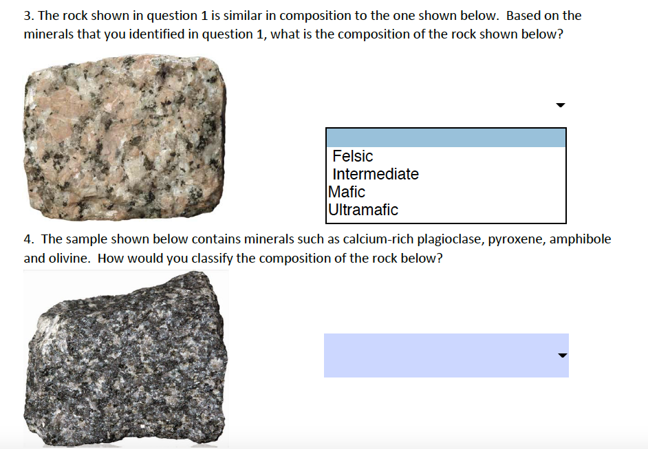 Solved 3. The rock shown in question 1 is similar in | Chegg.com