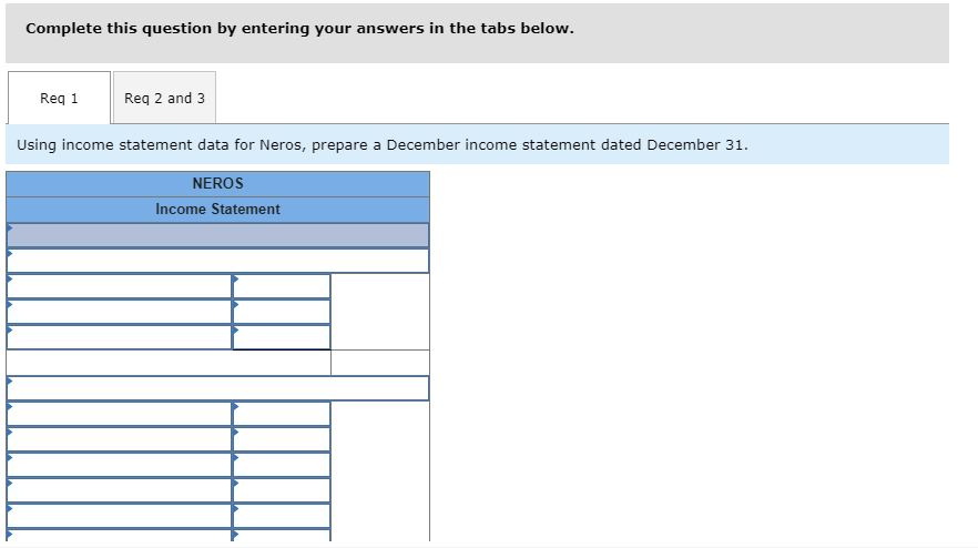 Income Statement Format Tableau Tableau DA 1-3: Mini-Case, Preparing an income | Chegg.com