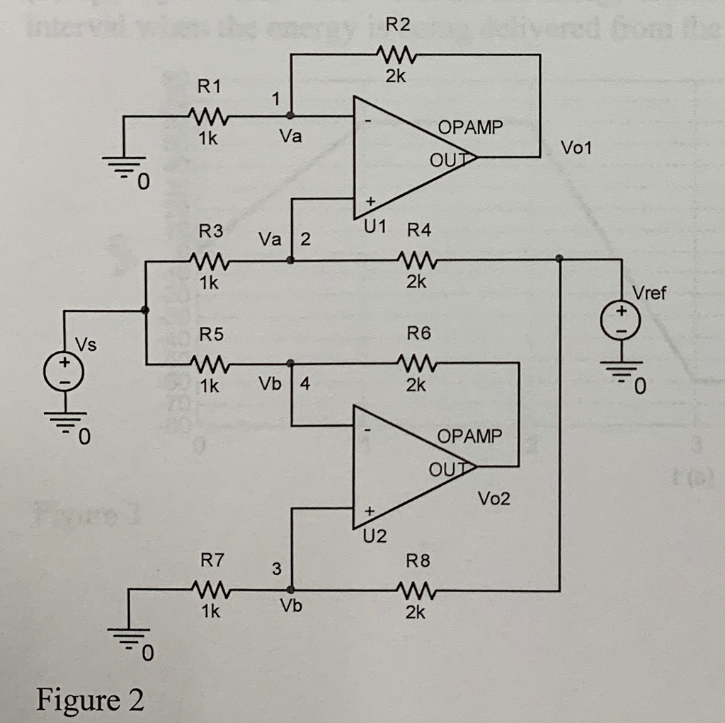 Solved 2. (20 points) The op amps in the circuit shown in | Chegg.com
