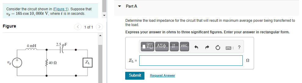 Solved Part A Consider the circuit shown in (Figure 1). | Chegg.com