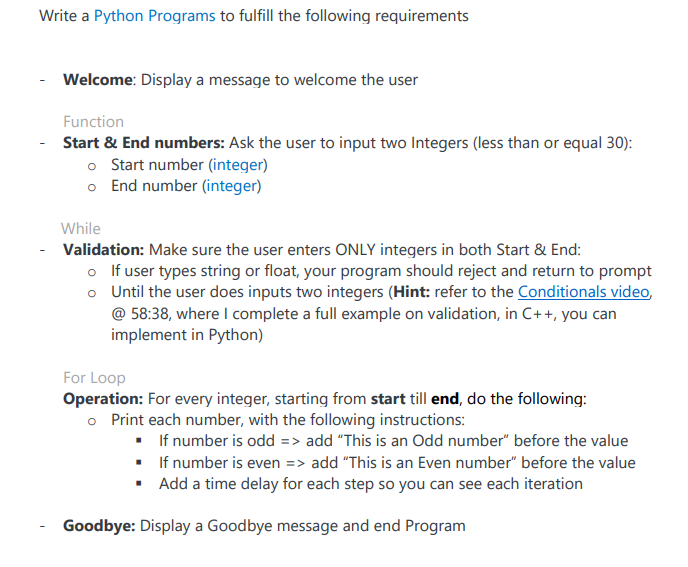 Solved Write a Python Programs to fulfill the following | Chegg.com
