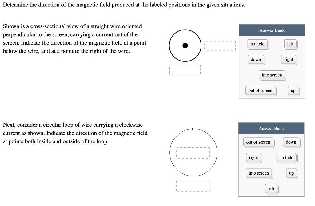 Solved Determine the direction of the magnetic field | Chegg.com