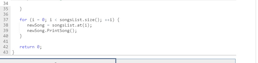 Solved Start 1 Write code to read a list of song names and | Chegg.com