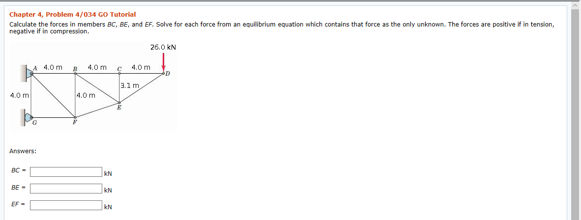 Solved Chapter 4, Problem 4/034 GO Tutorial Calculate the | Chegg.com