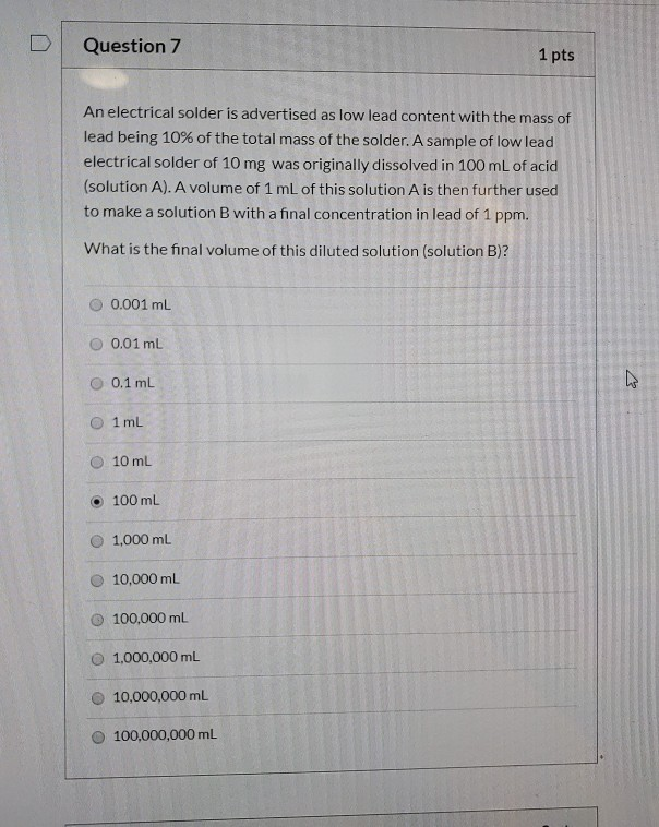Solved D Question 7 1 pts An electrical solder is advertised | Chegg.com