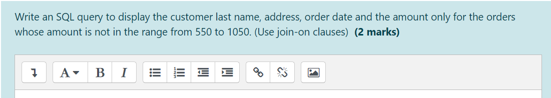 Solved Write an SQL query to display the customer last name, | Chegg.com