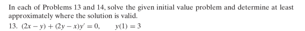 Solved In each of Problems 13 and 14, solve the given | Chegg.com