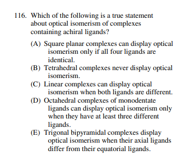 Solved 116. Which of the following is a true statement about | Chegg.com