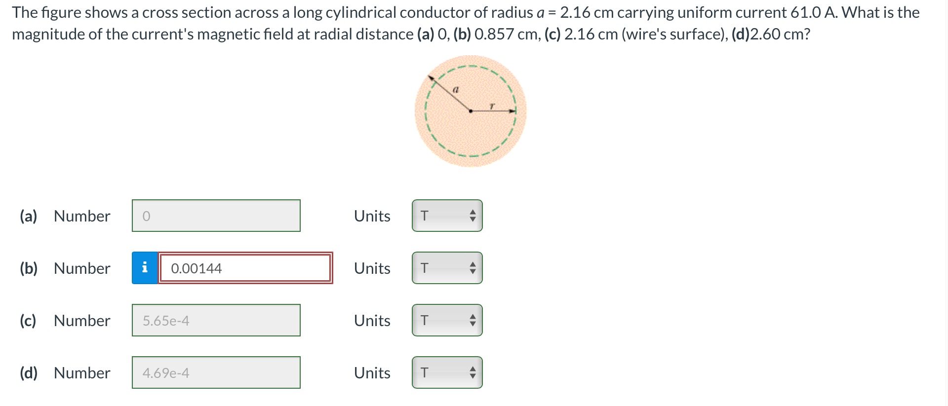 Solved The figure shows a cross section across a long | Chegg.com