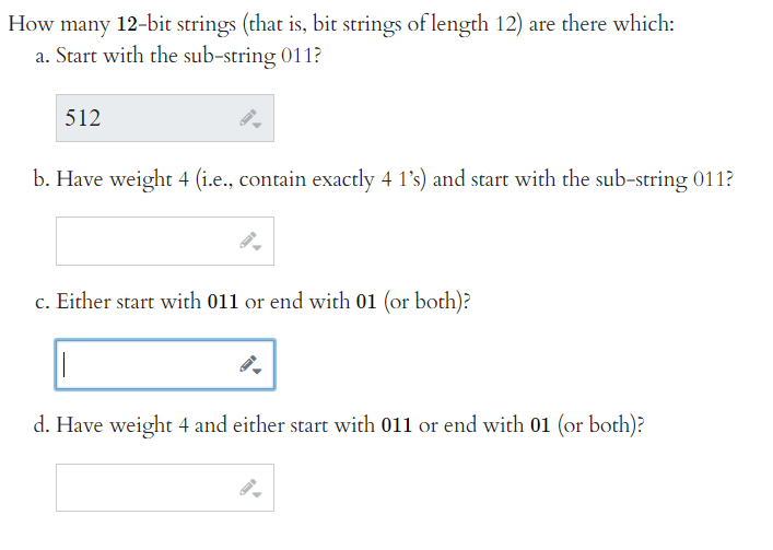 Solved How many 12-bit strings (that is, bit strings of