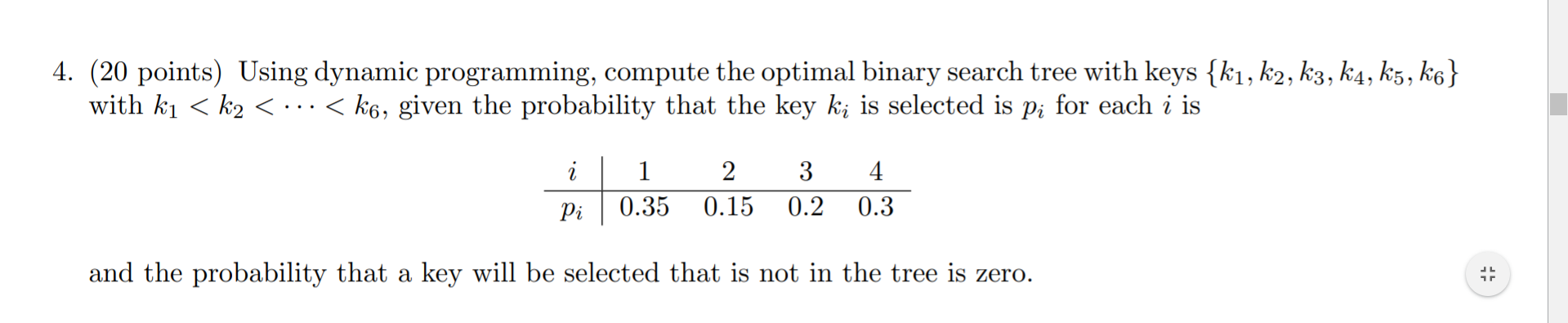 Using Dynamic Programming, Compute The Optimal Binary | Chegg.com