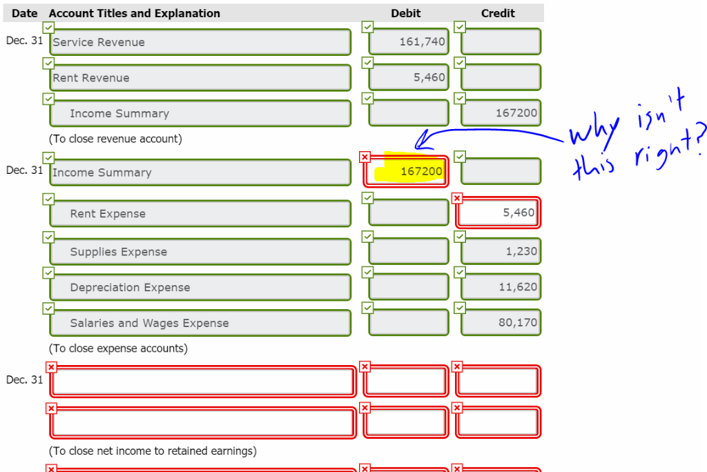 debit credit accounting exercises