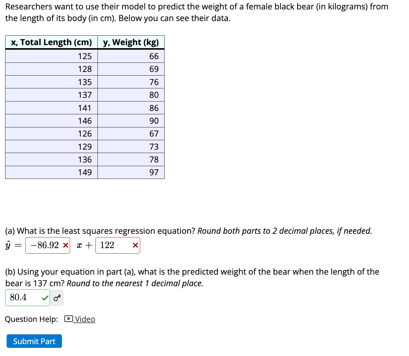 Solved Researchers want to use their model to predict the | Chegg.com