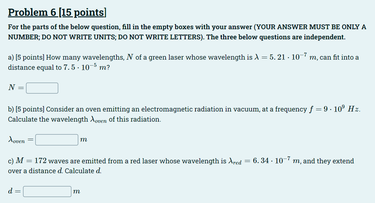 Solved Problem 6 (15 points For the parts of the below | Chegg.com
