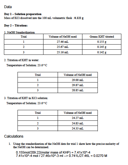 Solved 6 Compare The Molar Solubility Of Kht In Pure Wat Chegg Com