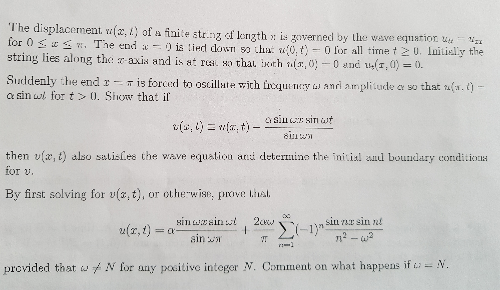 Solved 2 N Sin Wi Sin Wa Iin Sinar N 1 For 0 X 0 Chegg Com