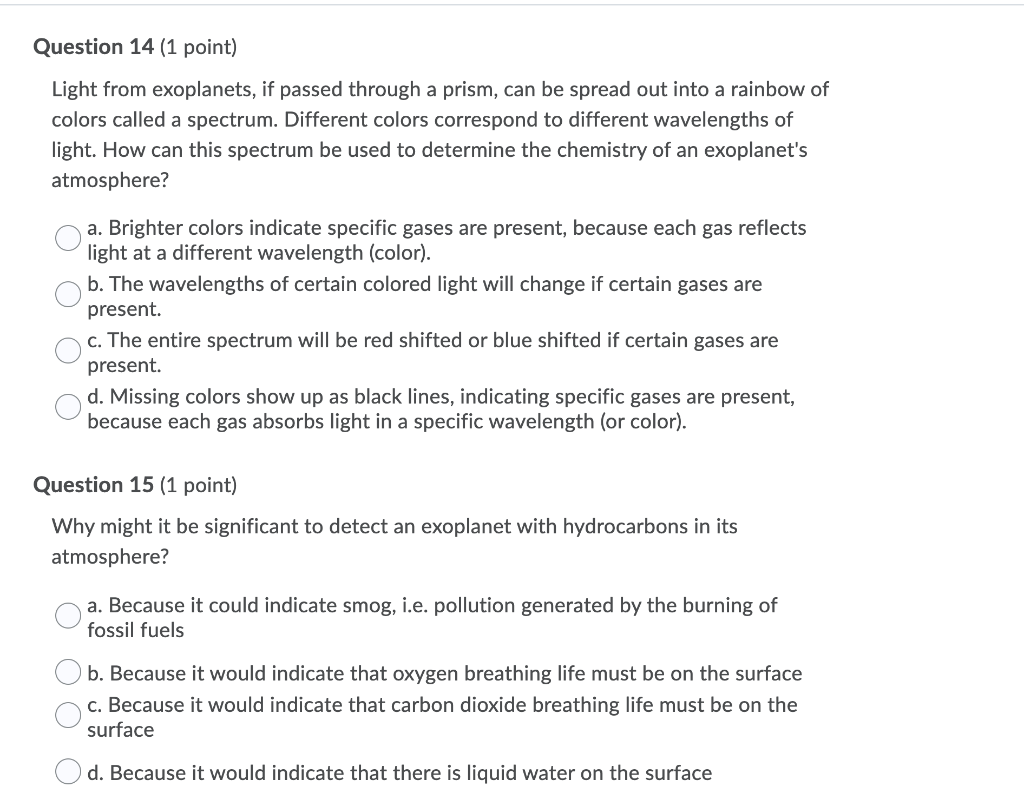 Solved Question 12 (1 point) Which type of stars are we most | Chegg.com