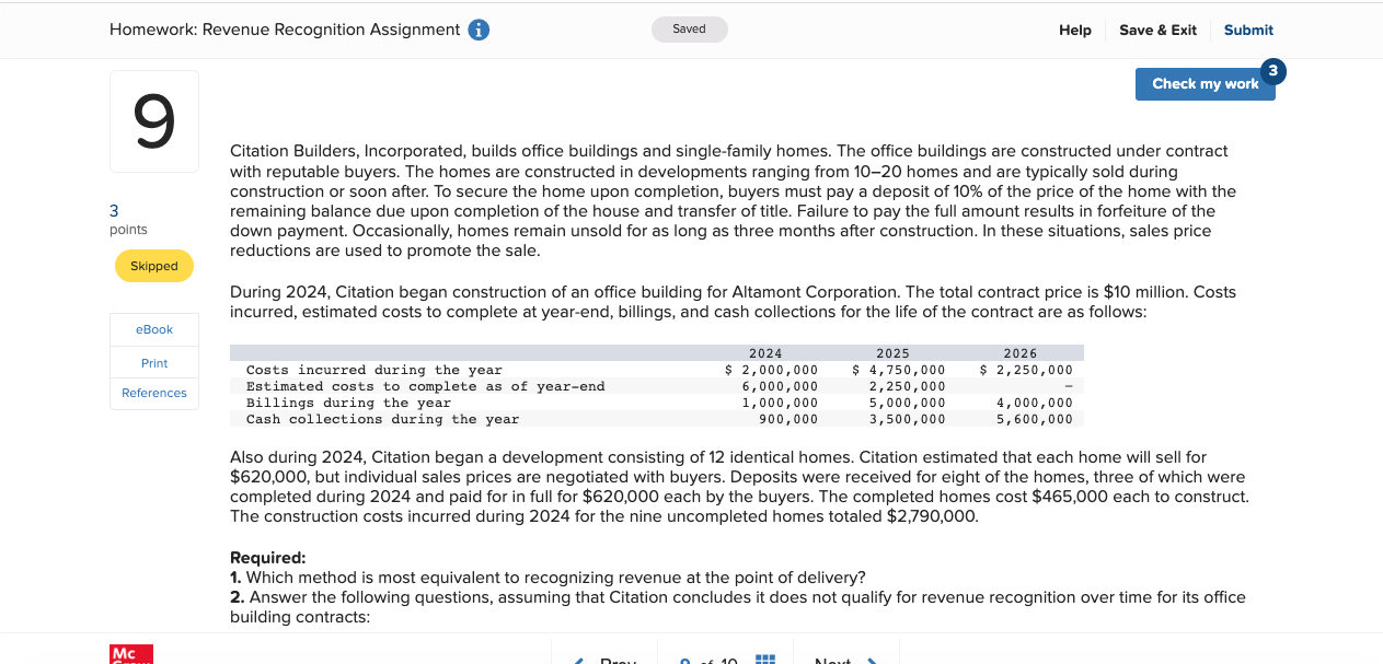 revenue recognition assignment