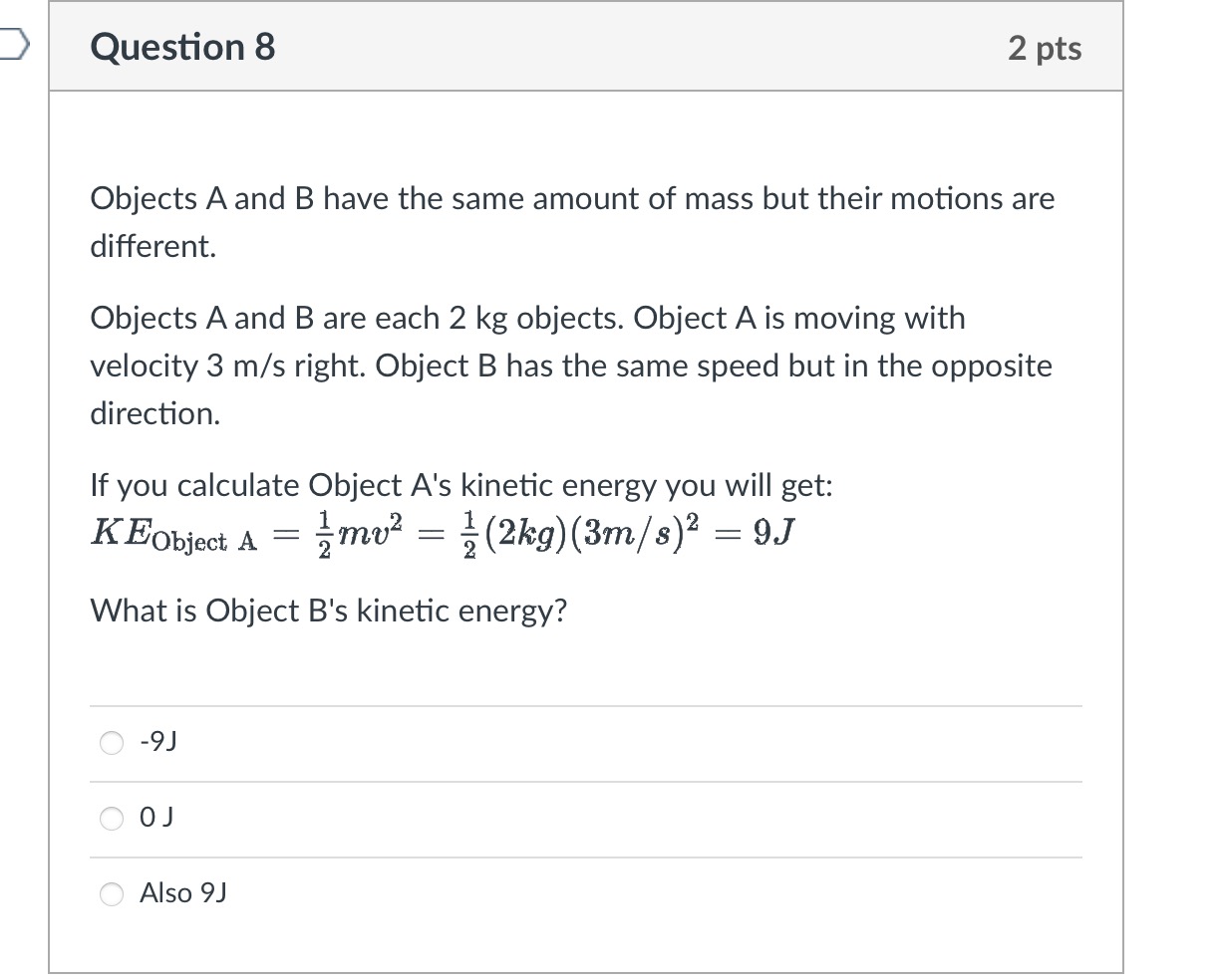 Solved Objects A And B Have The Same Amount Of Mass But | Chegg.com