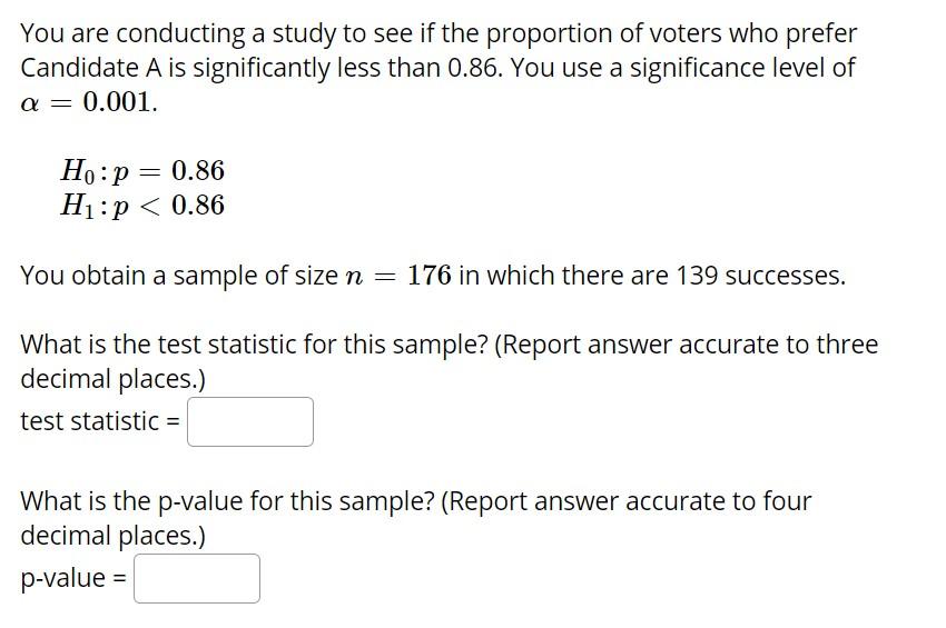 Solved You are conducting a study to see if the proportion | Chegg.com