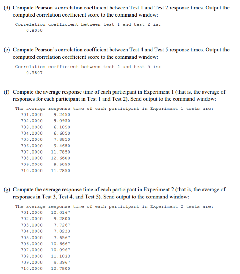 (d) Compute Pearson's correlation coefficient between | Chegg.com