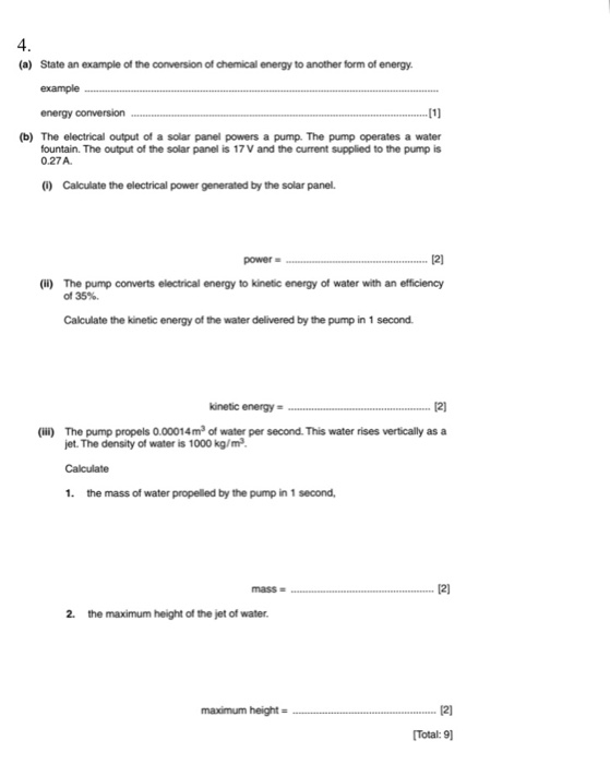 Solved 4. (a) State an example of the conversion of chemical | Chegg.com